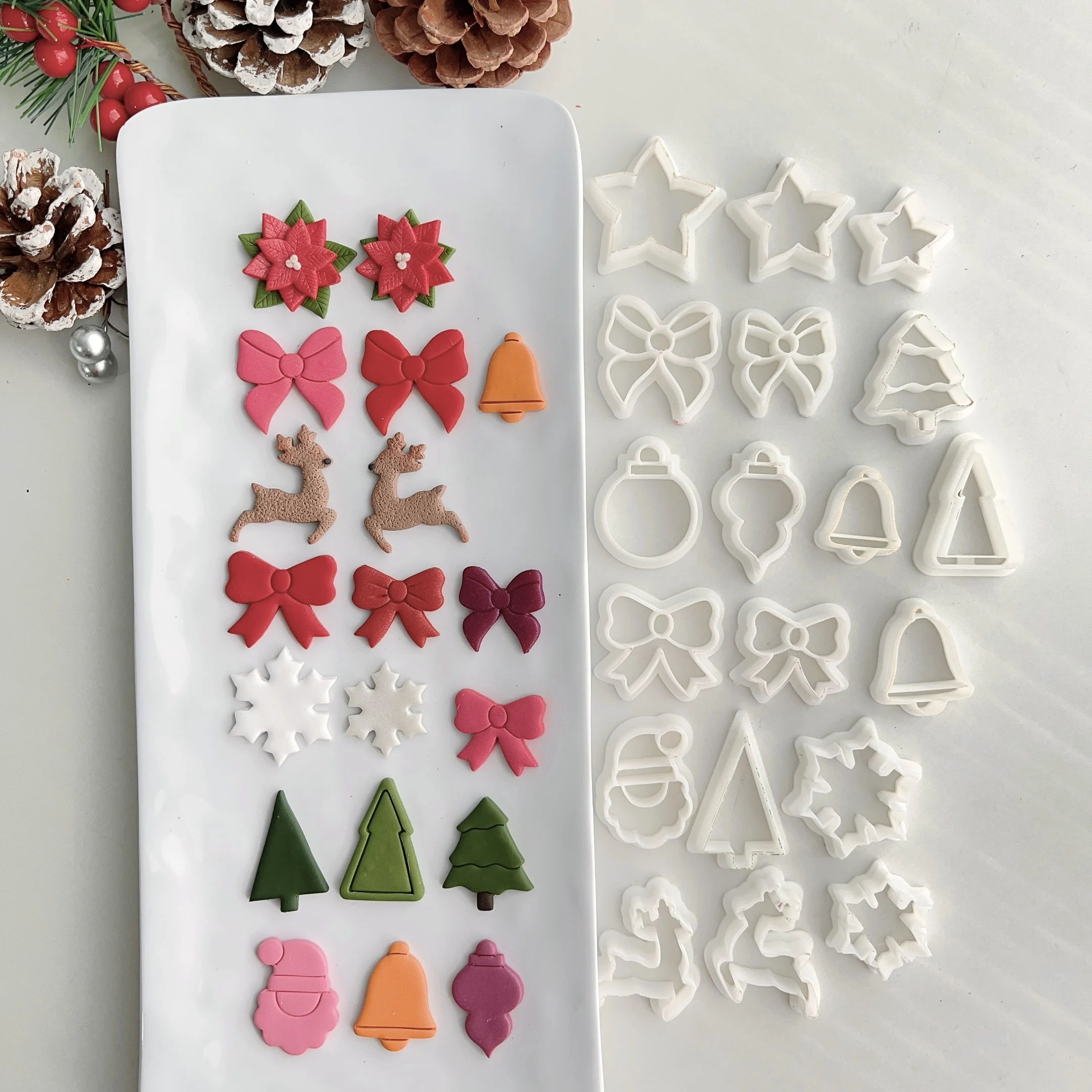 Рождественская серия мягкая глиняная форма искусственная гирлянда полимерная