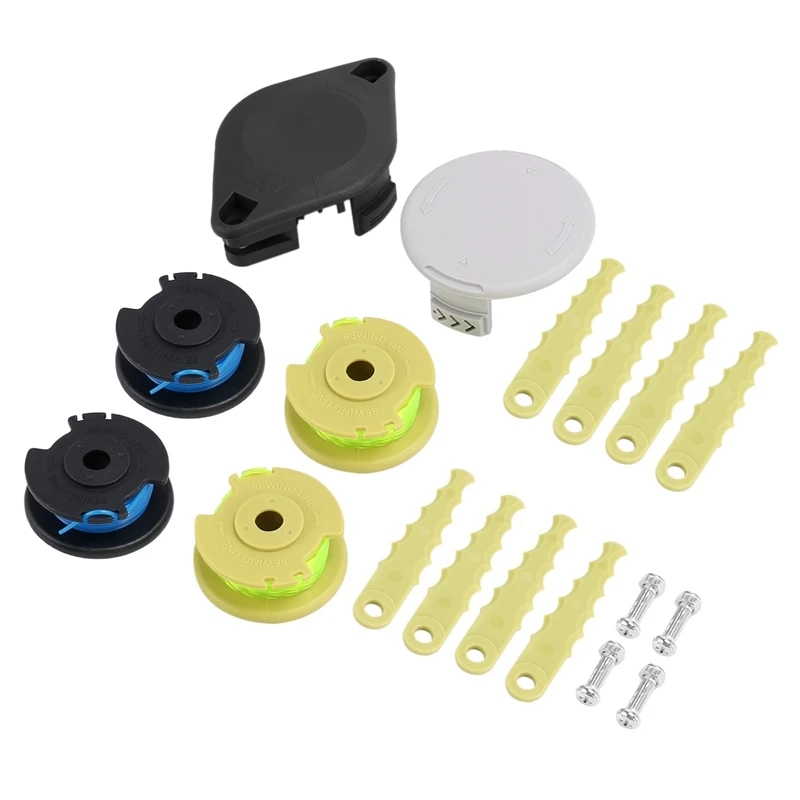 

ACFHRL2 Polycarbonate Bladed Trimmer Head With 8 Quickload Blades- For Ryobi 18V, 24 & 40V Trimmers, AC14HCA Spool Cap