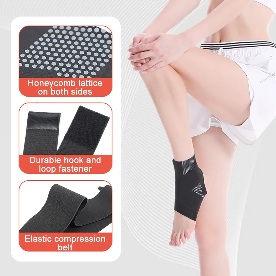 1PCS Ankle Brace Breathable Compression Support Bandage Fixed Basketball Running Sleeve Sports Injury Recovery |