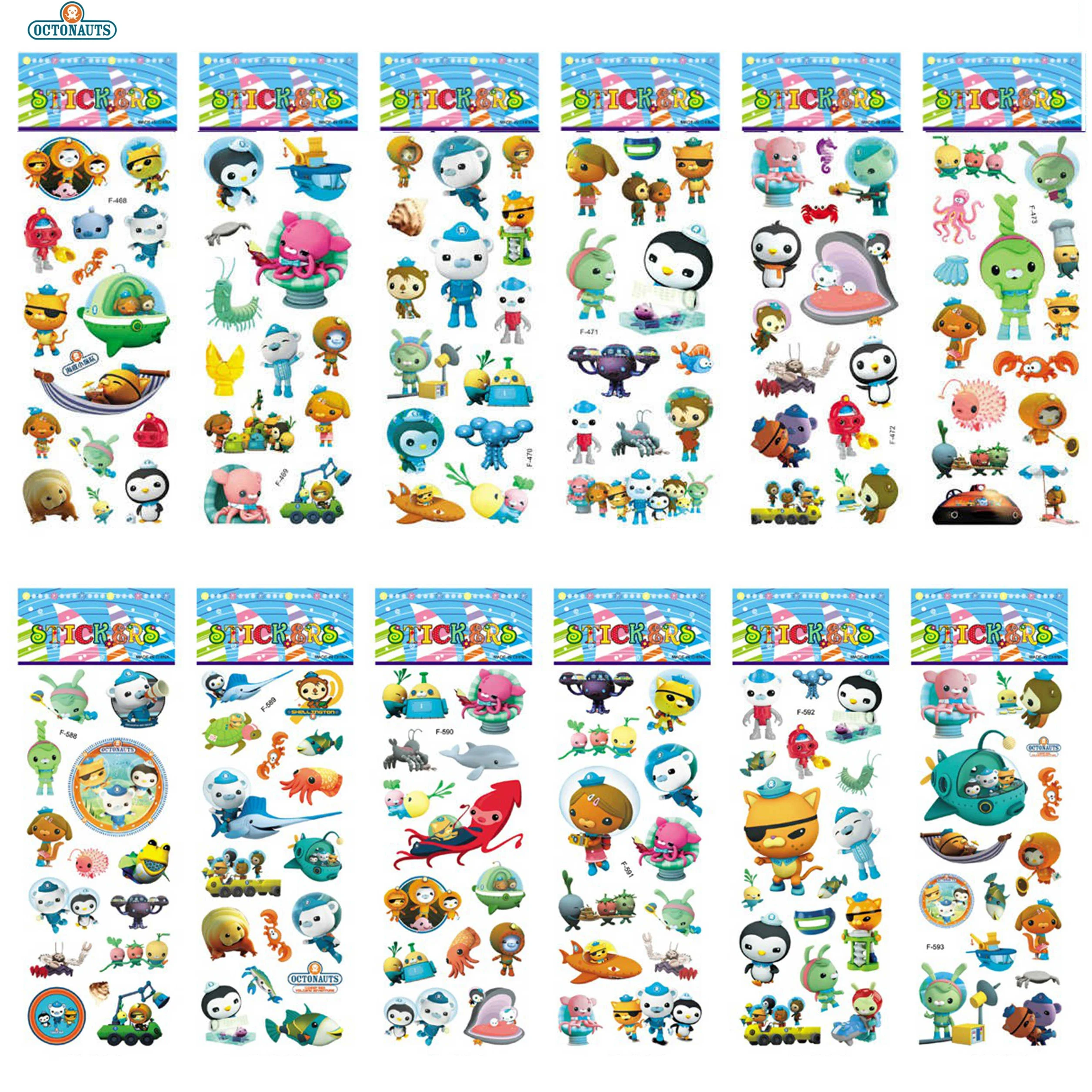 Octonauts 6/12 шт. разные стили 3D Мультяшные наклейки в виде пузырьков наклейка