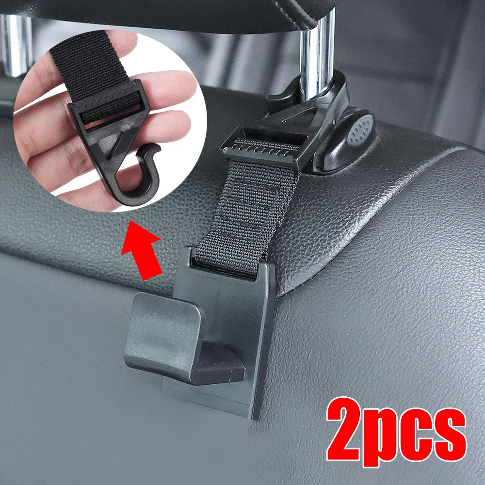 

2pcs Car Hooks Seat Back Hanging Holder 20kg Bearing Car Hanger Clip Interior Organizers HandBag Storage Hook