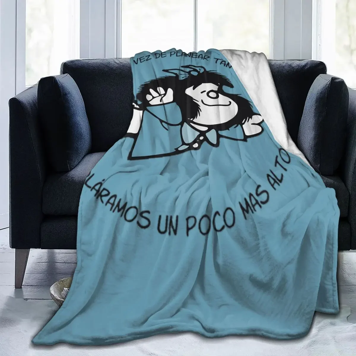 Женское одеяло с флисовой подкладкой удобное легкое для дивана рюшами Humor Merch