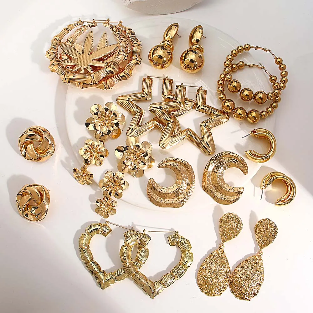 Модные волнистые серьги C-серьги в форме фигурного кольца для женщин цветные из