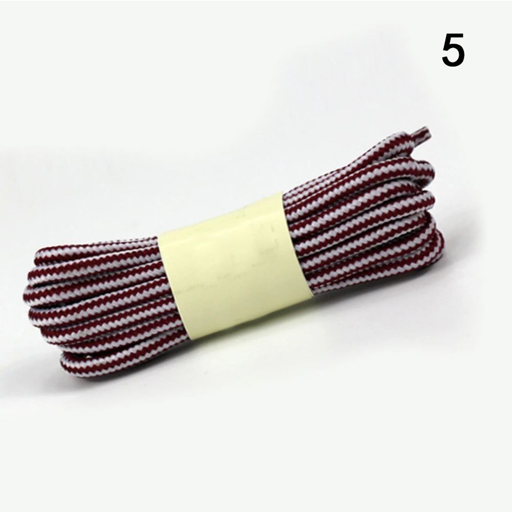 1 Pair Martin Shoes Round Shoe Laces Striped Double Color Fashion Shoelaces Outdoor Hiking And Leisure Sports Shoelace 18 Color