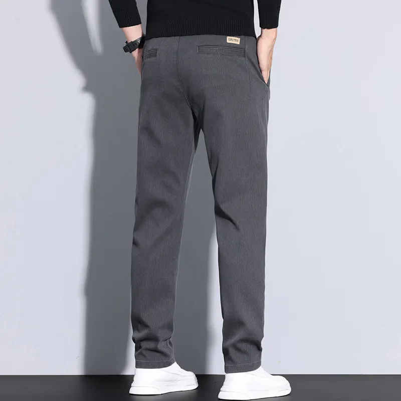 2024 качественные легкие деловые мужские повседневные брюки элитные новые простые
