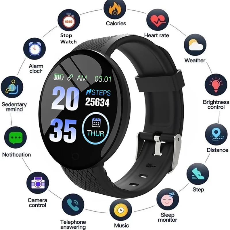 

For Xiaomi Smart Watch Men Blood Pressure Waterproof Smartwatch Women Heart Rate Monitor Fitness Tracker Watch Sport Free Ship