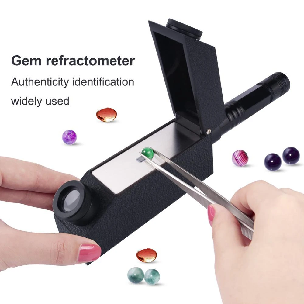 

Gem instrument gem tool gem refractometer diamond detector external with light source Measurement range: 1.30 ~ 1.81RI