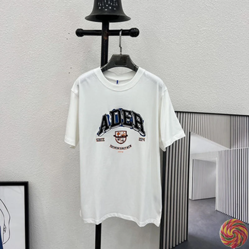 

Футболка с вышивкой для мужчин и женщин, большая тенниска с ошибками, летний топ