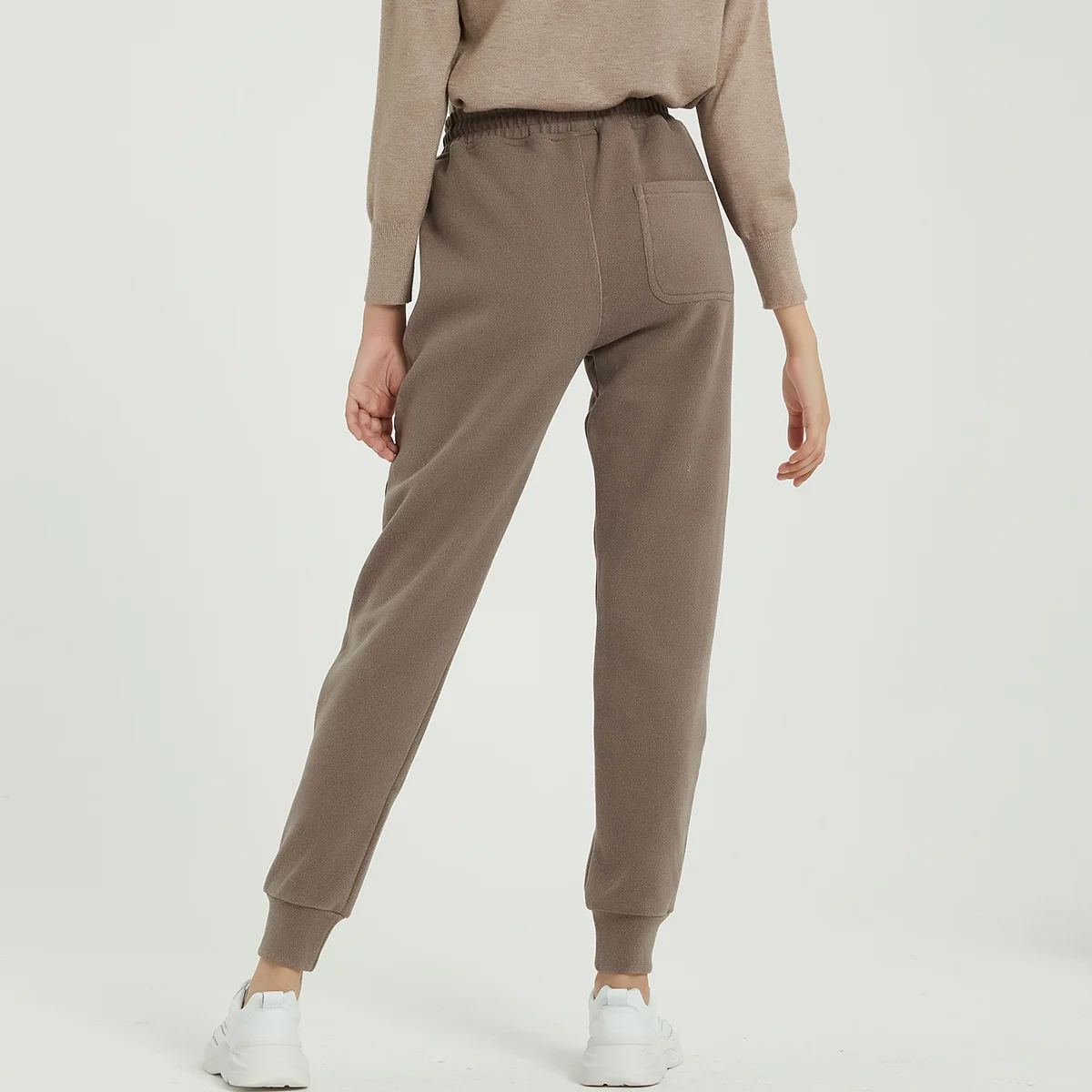

Women Casual Velvet Pants Winter Lady's Thick Wool Pants Women's Clothing Lace-up Long Trousers