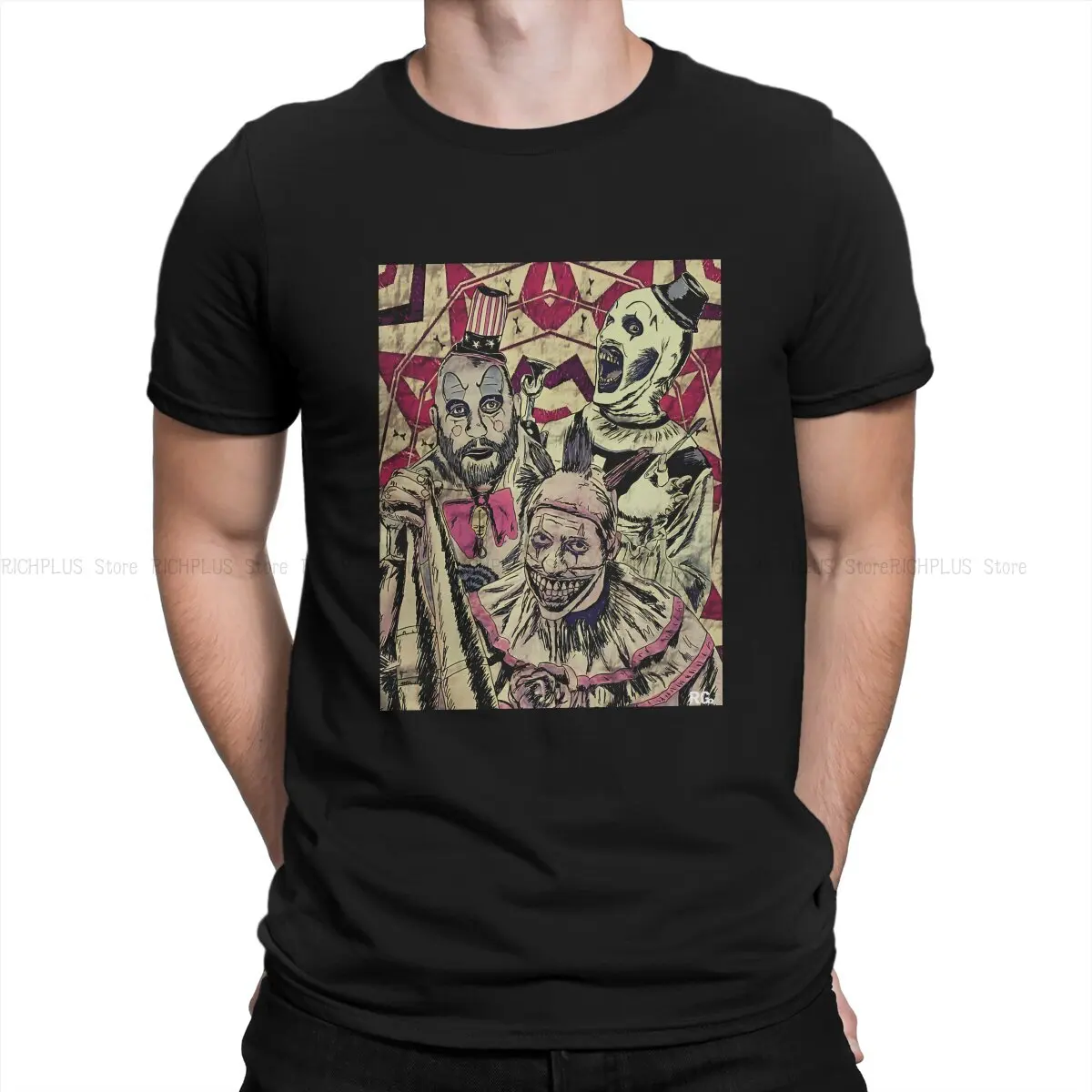 

Terrifier Horror Films TShirt Music Retro The Clowns Gifts Music Fans Elegant T Shirt Homme Men Tee Shirt Printing Big Sale