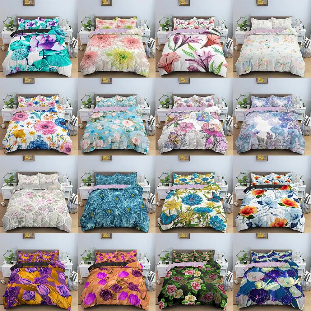 

Mandala Flower Bedding Set Bohemia Duvet Cover Euro Full King Queen Size 2/3pcs Bedclothes Quilt Comforter Covers