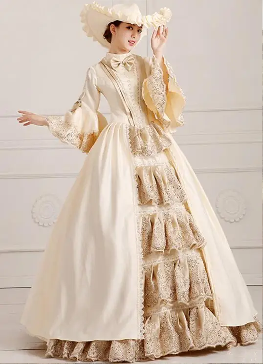 

European Noblewoman Medieval Dress Victorian Rococo Vintage 2.2KG Women