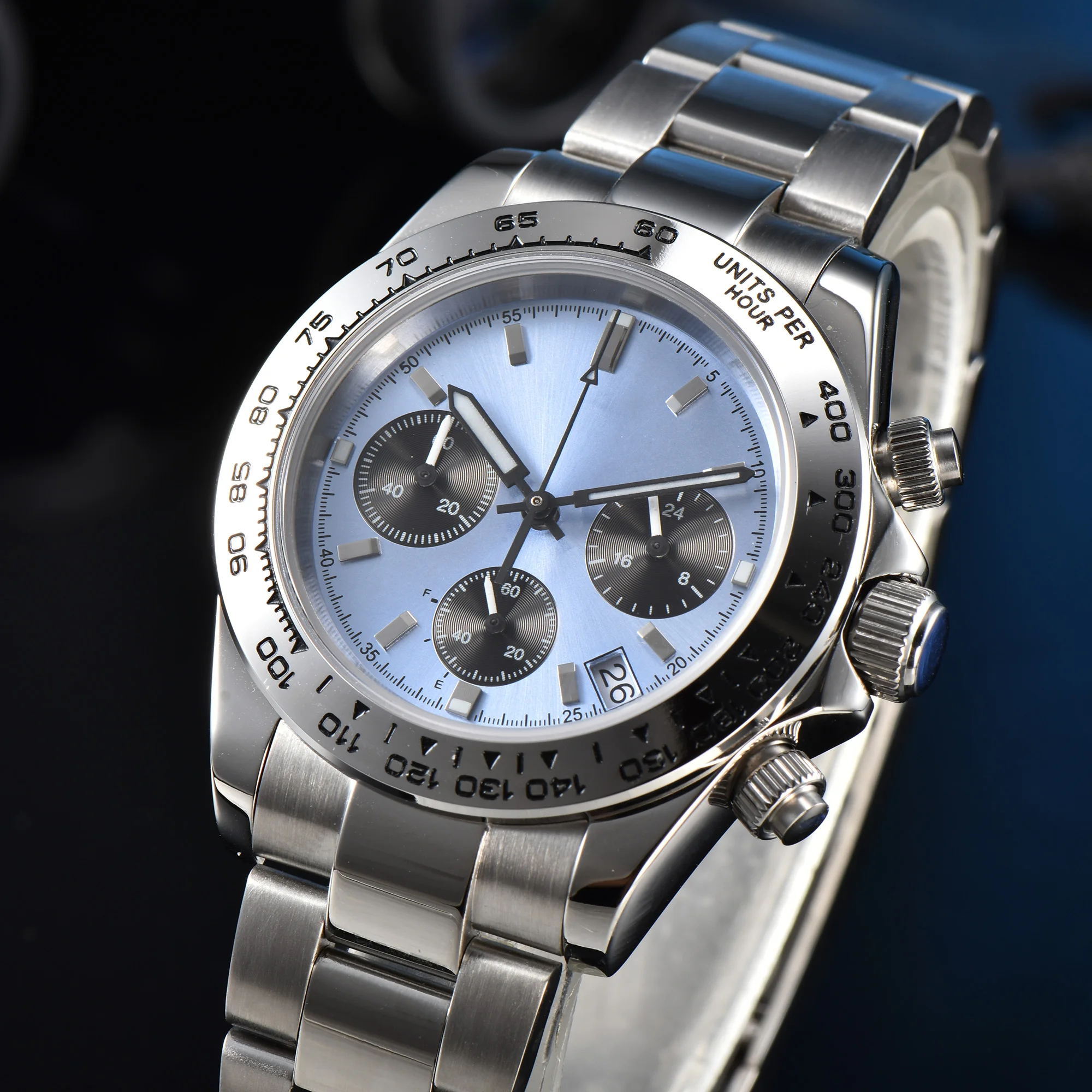 Мужские многофункциональные часы с хронографом и кварцевым механизмом VK63 40 мм