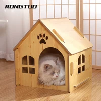 Cat And Dog Kennel Cat And Dog Villa Cat And Dog Cabinet Cat And Dog House Closed Cat And Dog Bed Wooden Multi-storey Pet Kennel