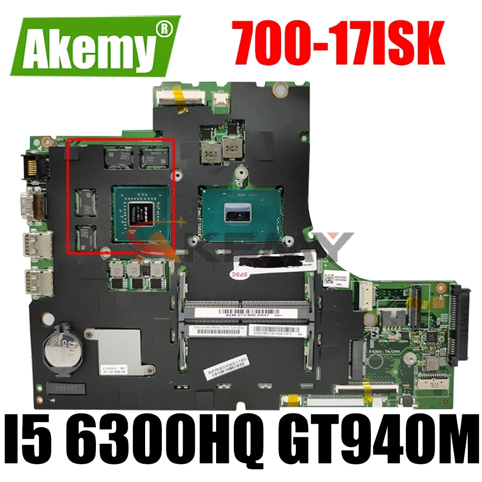 

Материнская плата для Lenovo ideapad 700-17ISK 15221-1 448.06R01.0011 CPU i5 6300HQ GT940M 2 ГБ 100% полностью протестирована