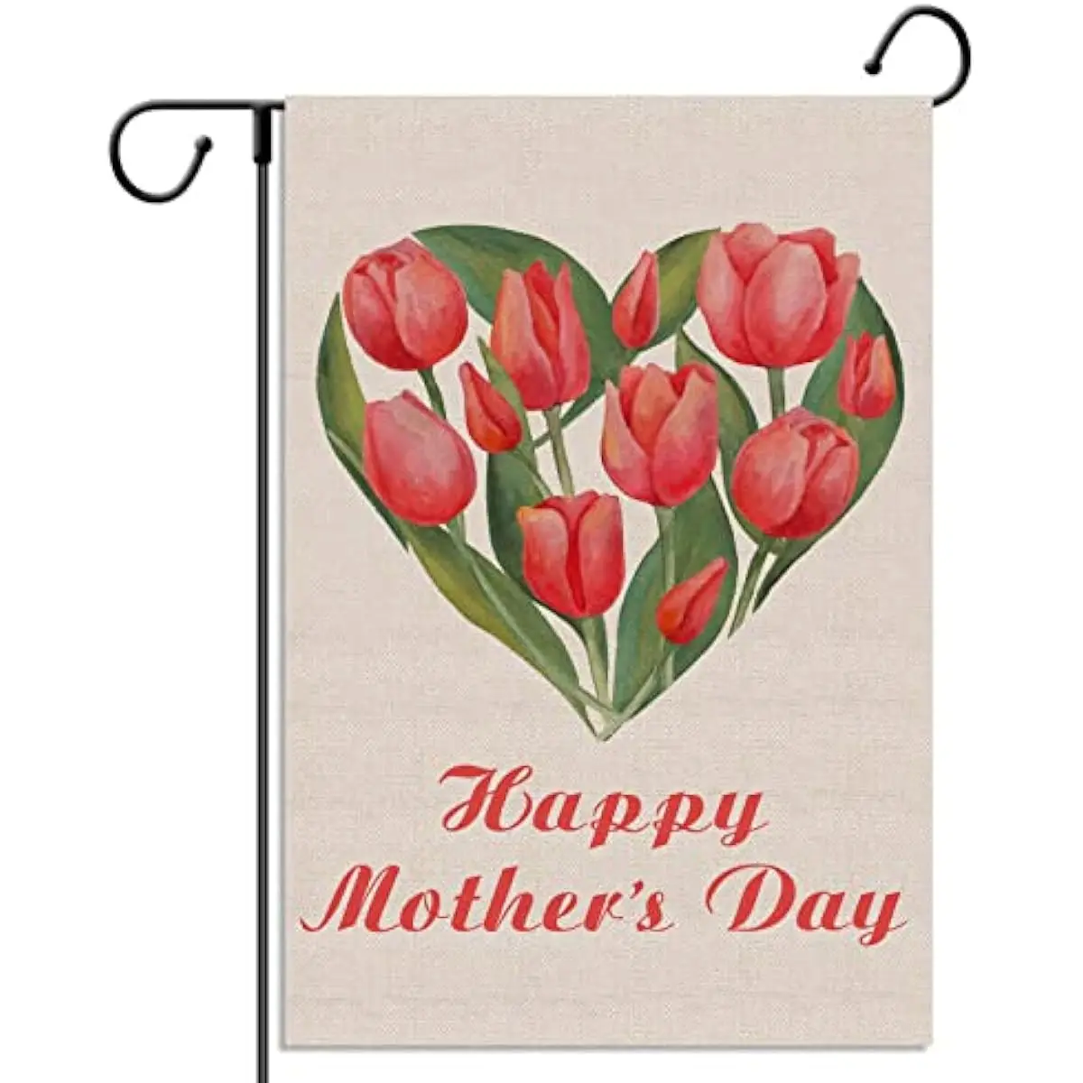 

Счастливый День матери Садовый флаг тюльпан сердце я люблю маму цветочный праздник вертикальный домашний фермерский наружный Декор