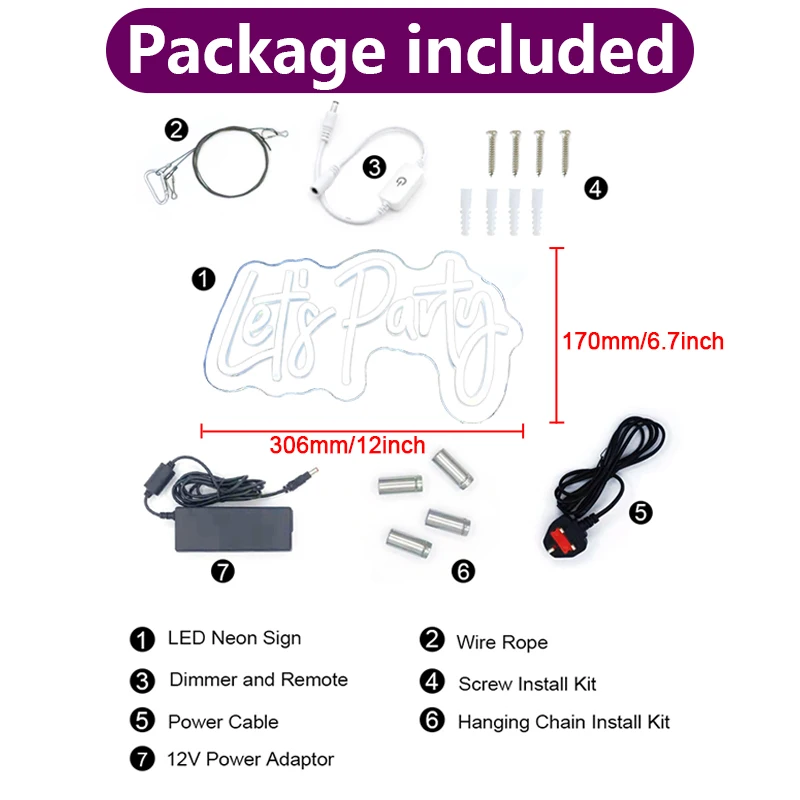 Дешево Неоновая светодиодная вывеска с логотипом на заказ, неоновые буквы с именем «сделай сам» на день рождения, надпись «Let вечерние Oh Baby» для сва...