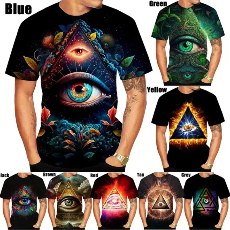 

3D Eyes Men's/women's T Shirt 3D Printing Cosplay Men's Clothing Short-sleeved Round Neck Men's Tops Clothing Plus Size S~6xl