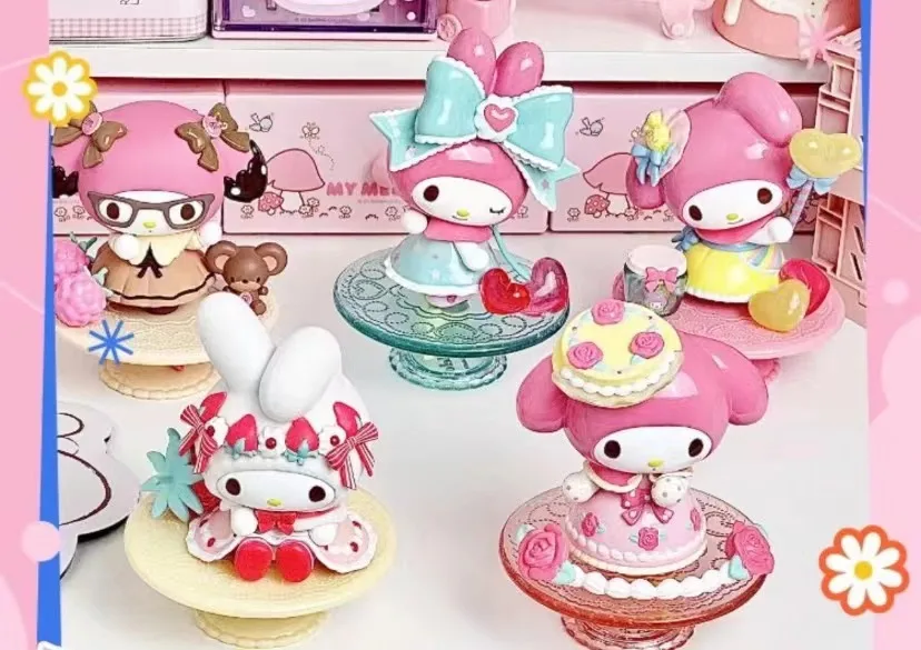 

Sanrio Blind Box My Melody Afternoon Tea Series Figure Kawaii Model Mysterious Surprise Box Anime Guess Statue Toys Xmas Gift