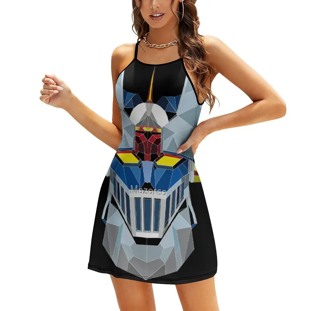 

Mazinger Z Linear Low Poly 21 Women's Sling Dress Funny Novelty The Dress Novelty Exotic Woman's Gown Clubs