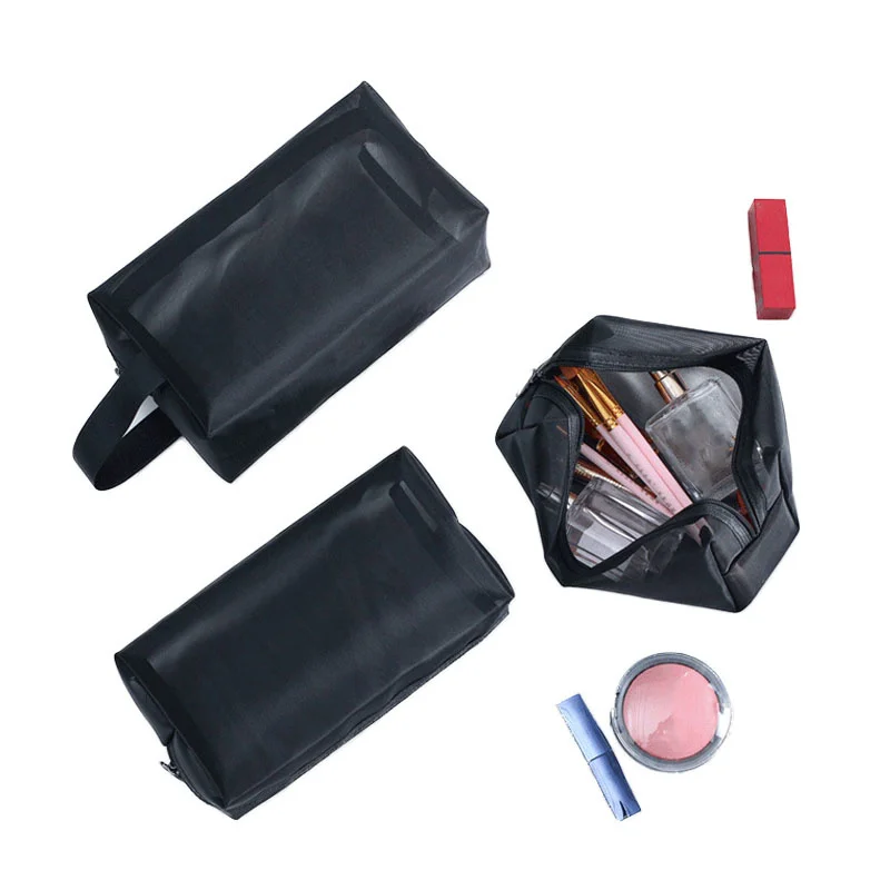 

1PCS Makeup Bag Women Mesh Small Large Clear Transparent Make Up Bag Travel Neceser Toiletry Cosmetic Organizer Bags Pouch