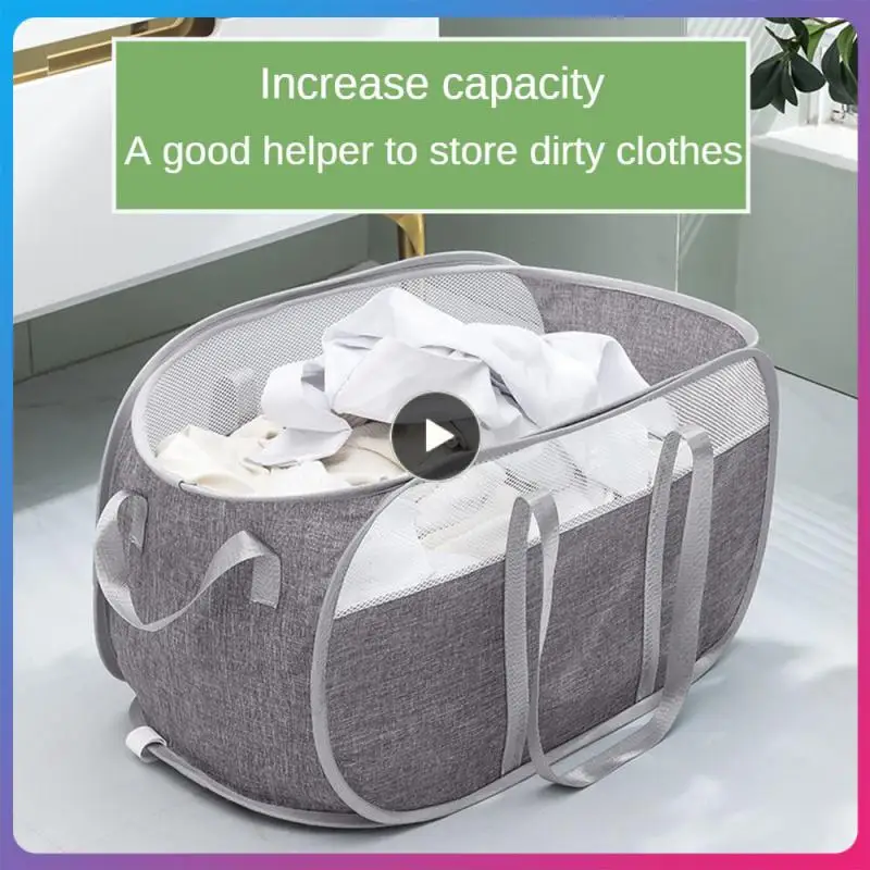 

Grey Oxford Cloth Storage Basket Blue Healthy And Odorless Laundry Basket Easy To Fold And Store Large Capacity Storage Bag