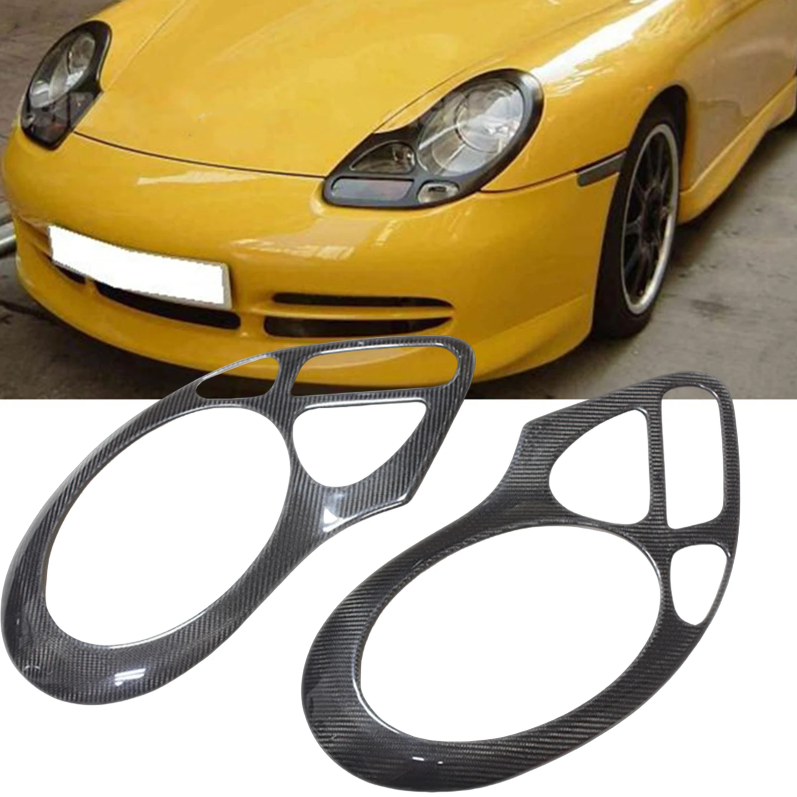 Накладка на веко для фар Porsche Boxster 986 911 996 из углеродного волокна передняя фара