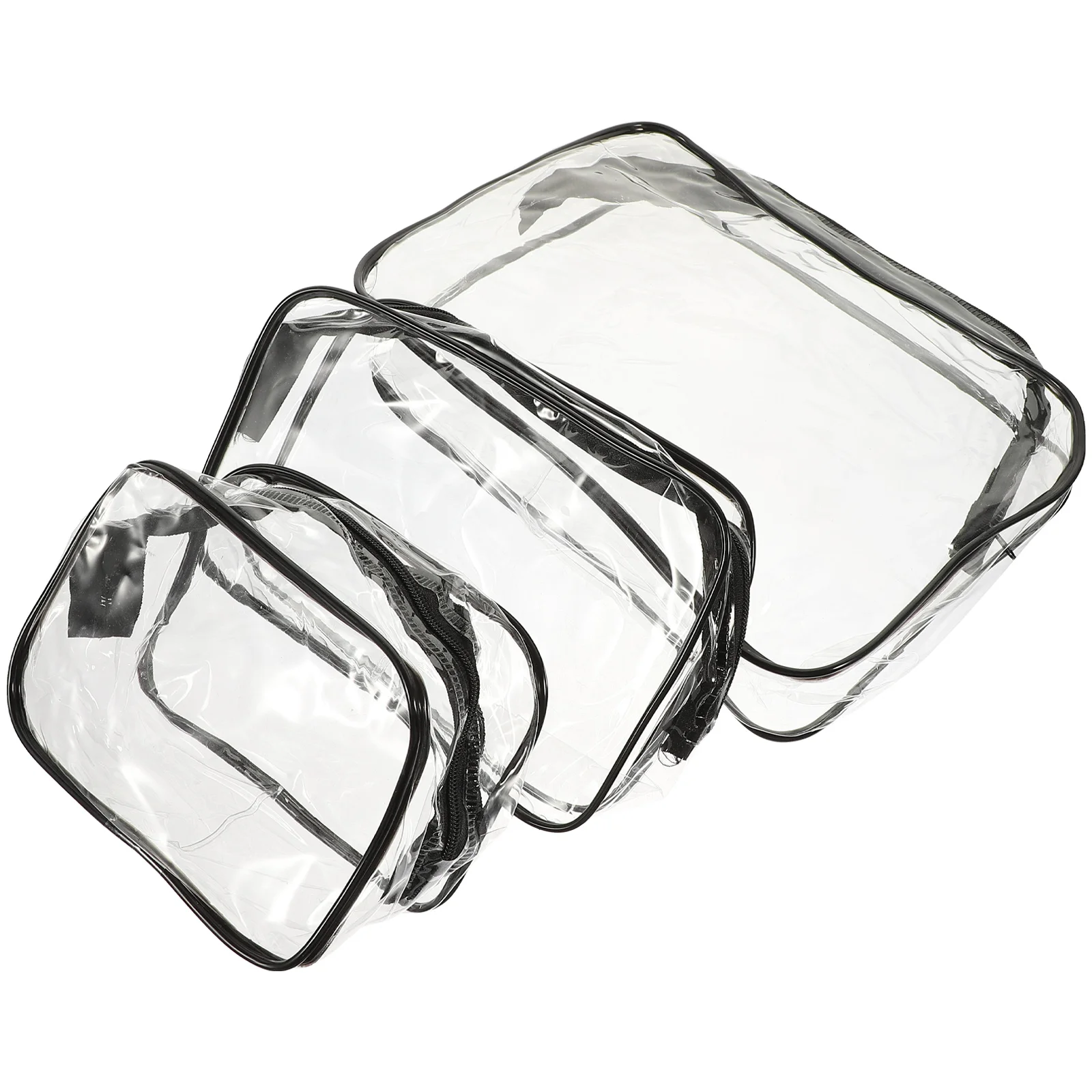

Cleartoiletry Travel Makeup Cosmetictransparent Stadium Toiletries Women Zip Pouch Organizer Tote Wash Airport Storage Container