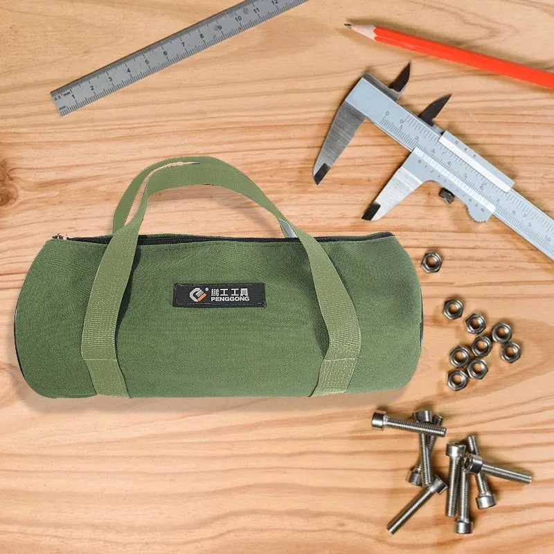 

Durable Thick Canvas Pouch Tool Bags Storage Organizer Instrument Case Portable For Electrical Tool Tote Bag Multifunction Case