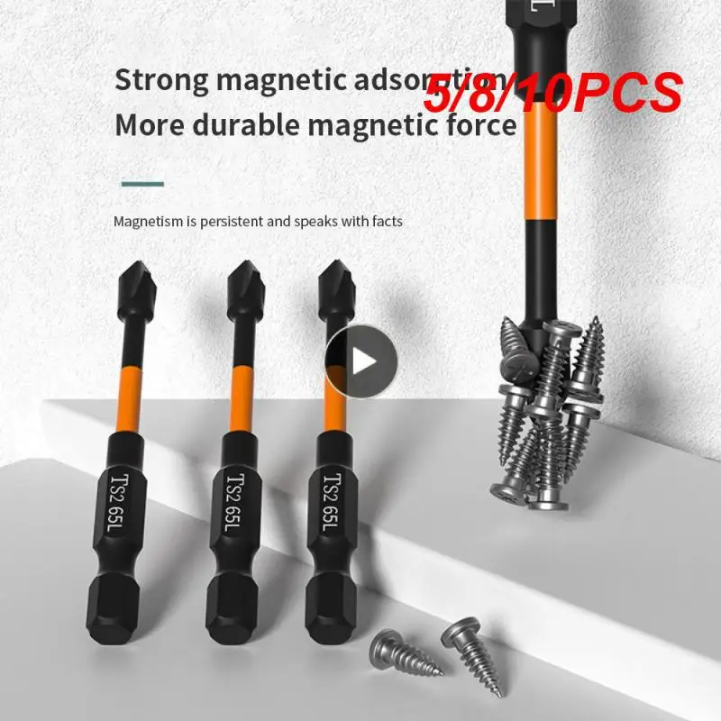 

5/8/10PCS Cross Screwdriver Bit High Hardness Electric Drill Lengthened Cross Screwdriver Special Industrial-grade