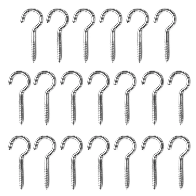 Hooks Screw Hanging Eye Heavy Duty Ceiling Hook Metal Bolt Wall Large  Decorative White Steel Stainless Home Cup Outdoor Bolts
