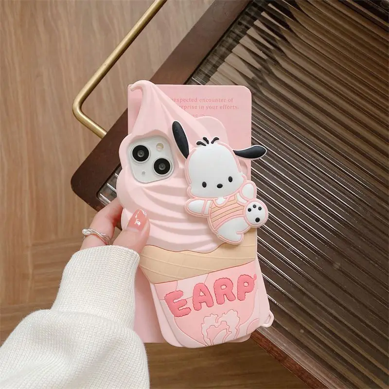 

Sanrio Pochacco Mobile Phone Shell Iphone 14/13/12Pro 3D Phone Case Iphone 11/13/14Pro Anti Drop Case Cute Phone Protective Case