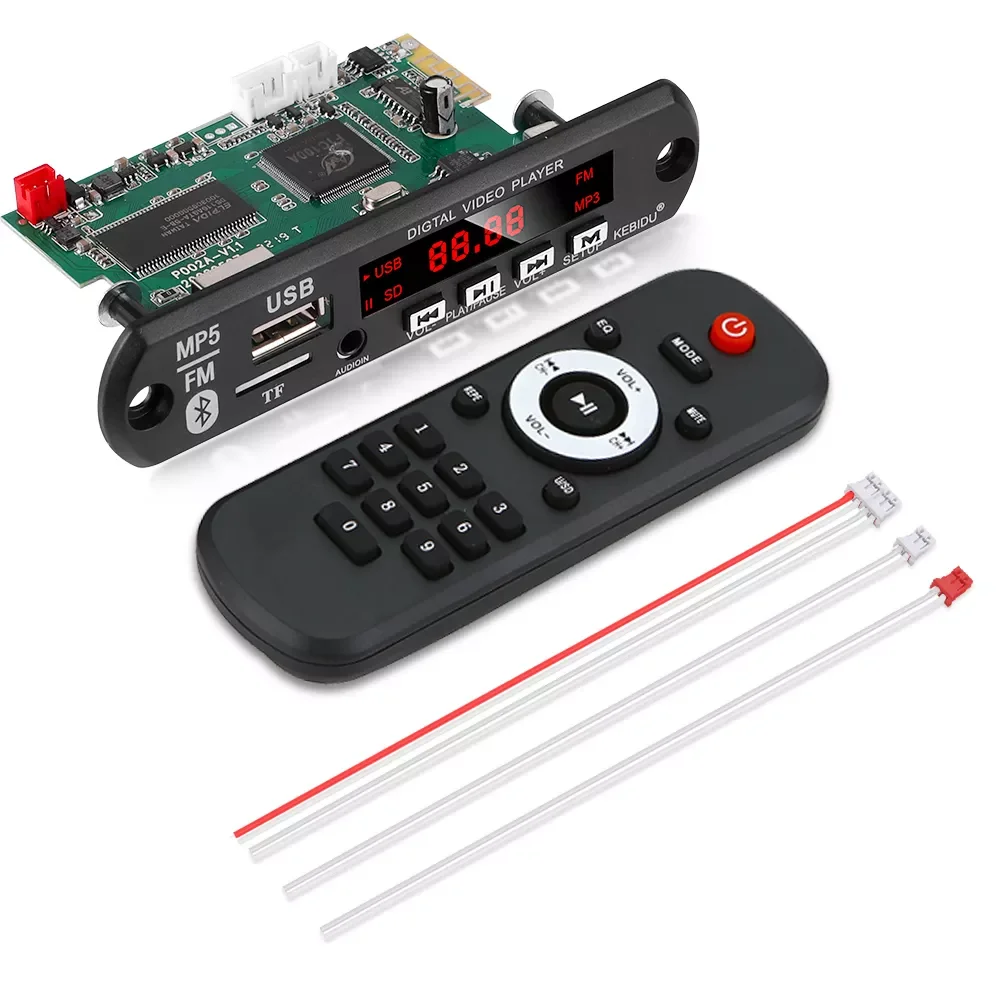 

Декодер Bluetooth, 12 В, MP5, поддержка USB TF MP3 WAV