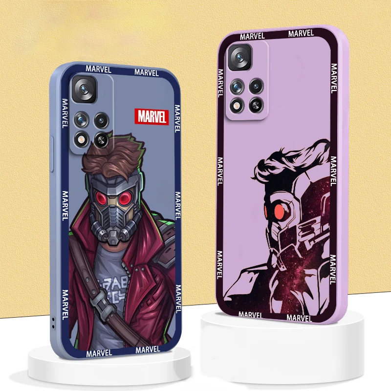 

Star-Lord Guardians Galaxy Liquid Rope Phone Case For Xiaomi Redmi Note 12 11 11S 11T 10S 10 9S 9T 9 Pro Speed Plus 5G Cover