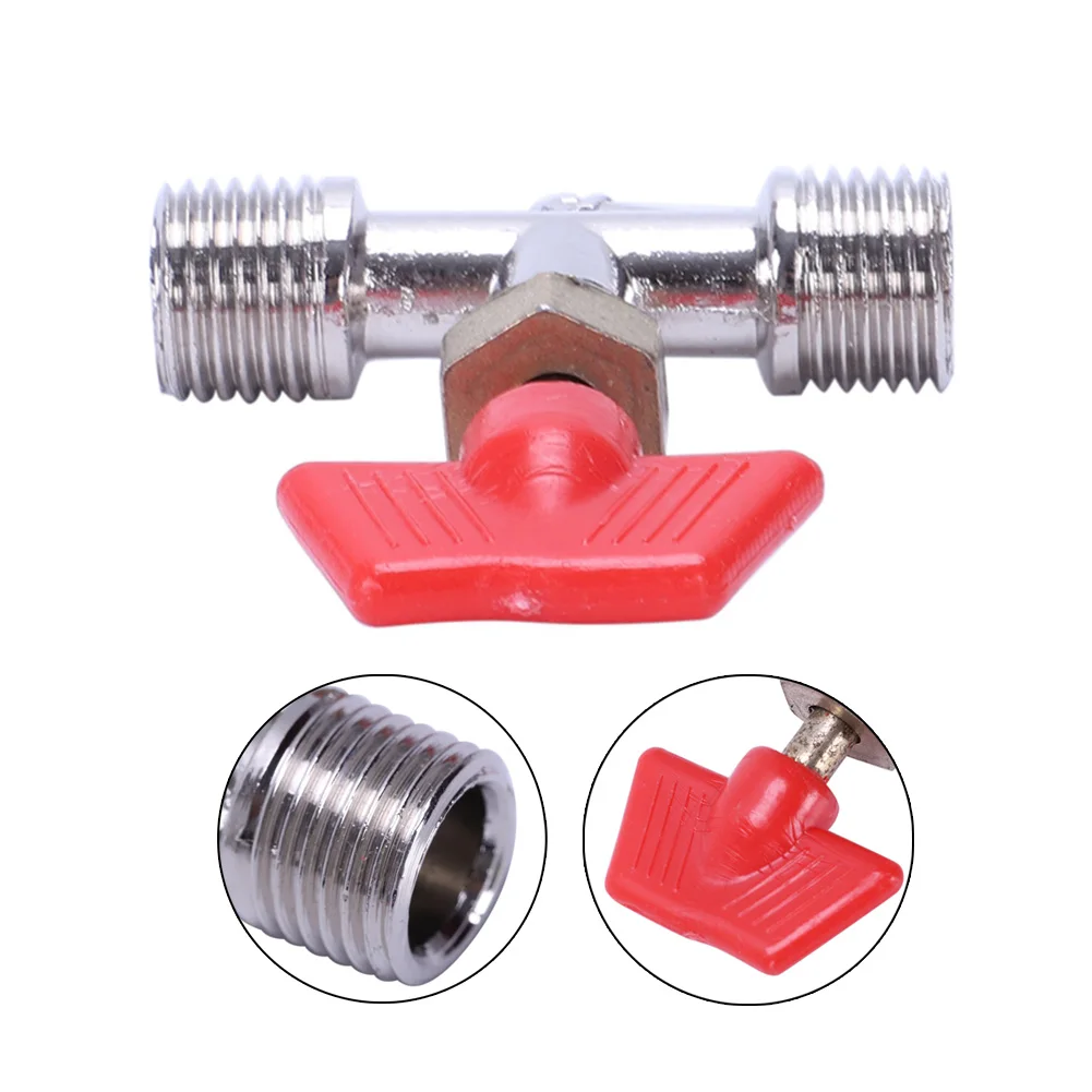 Fittings Tee Three-way Handle Metal Manual Valve Switch 13mm 10mm Male Thread On-off Valve