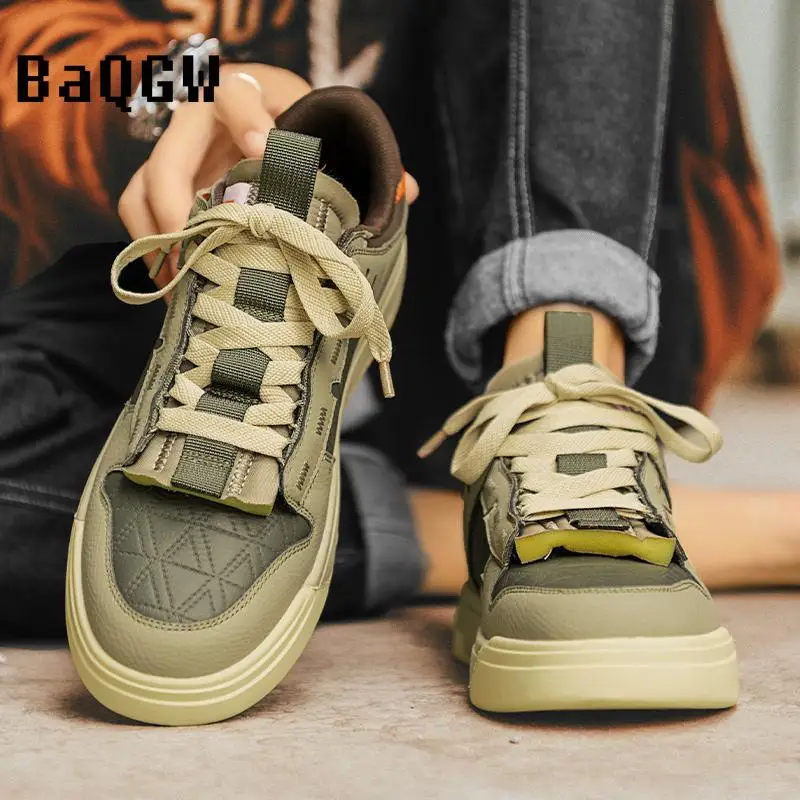 Кроссовки мужские на шнуровке дизайнерская повседневная обувь для скейта