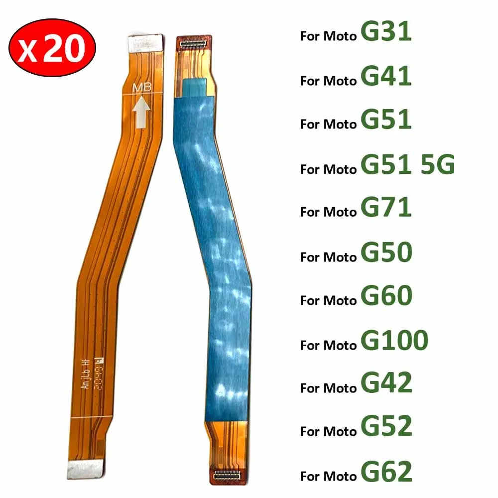20 шт. разъем основной платы материнской гибкий кабель для Motorola Moto G31 G51 G71 G50 G60 G42 G52
