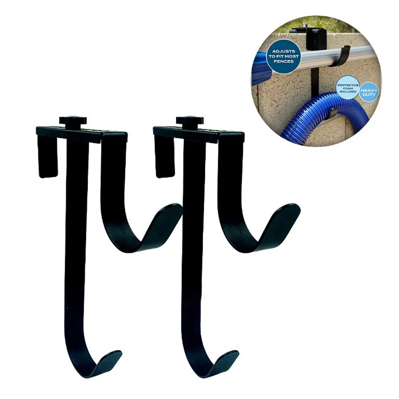 

Pool Pole Hooks, Adjustable Thickened Panel Rustproof Pool Fence Hooks Metal Equipment Hooks for Hanging Pool Tool Swimming Pool