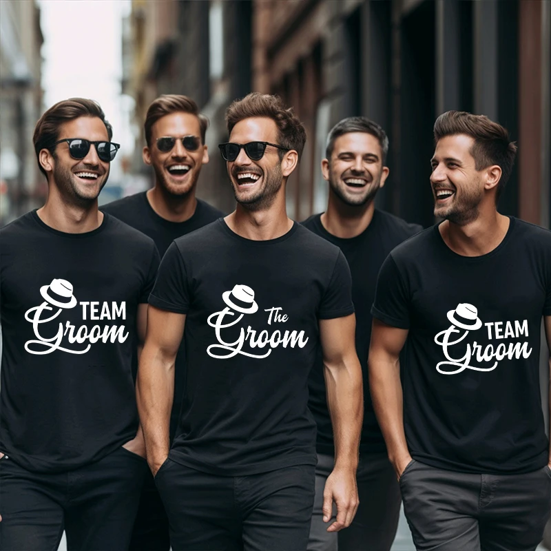 Team Groom Crew T-shirt for Boyfriend Single Farewell Bachelor Stag Party Engaged Wedding Tees Groomsmen Best Man Y2k Tops
