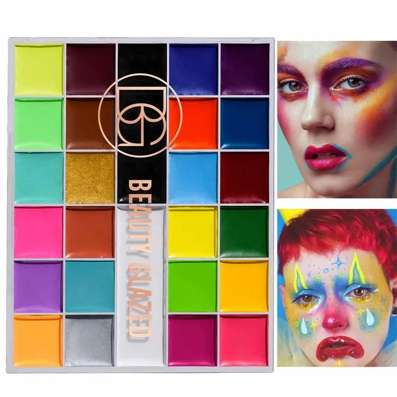 

Face Painting Kit 26 Color Face Body Oil Paint Makeup Palette Painting Palette Kit For Halloween Parties Cosplay Clown