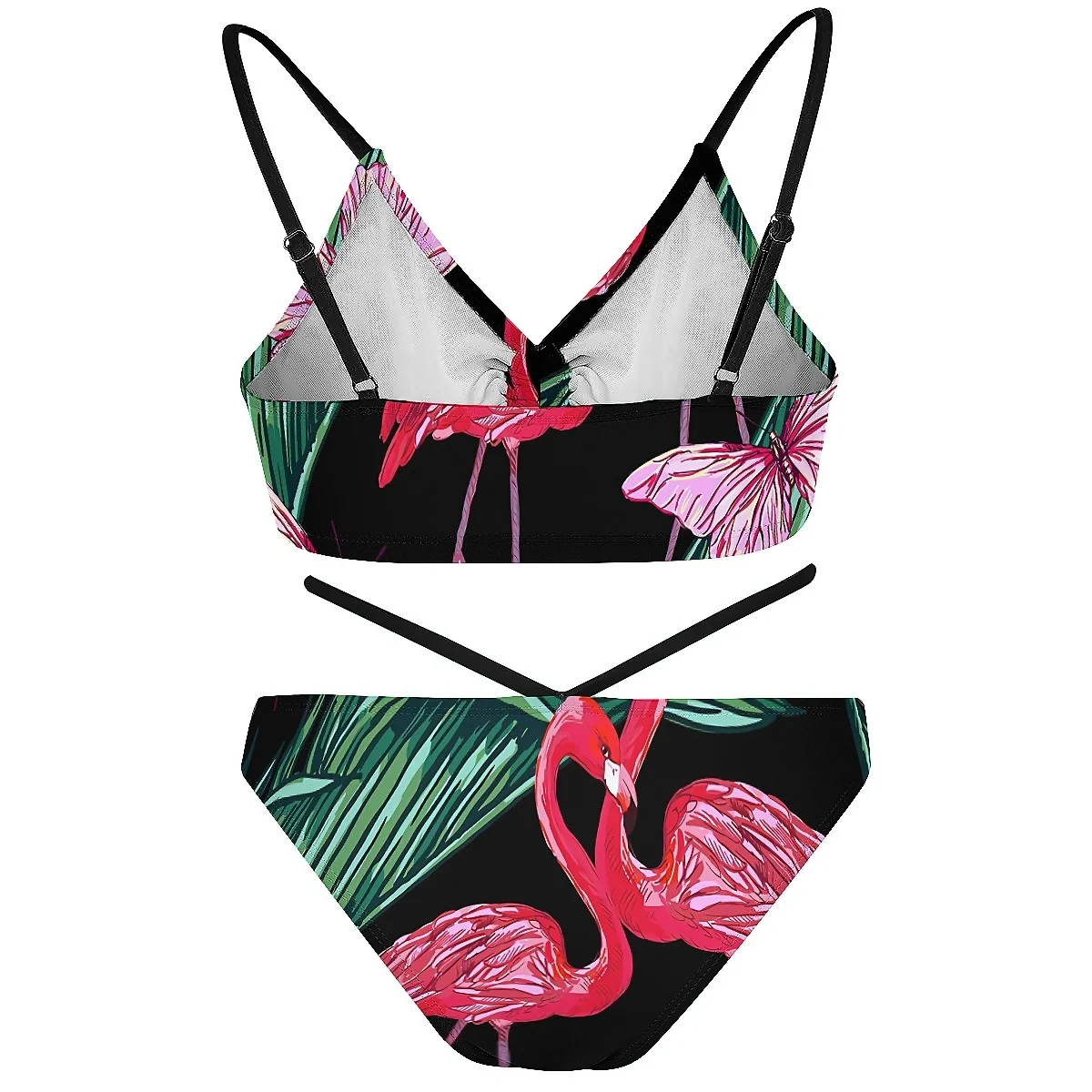 Комплект бикини с изображением фламинго женский сексуальный купальник-бикини