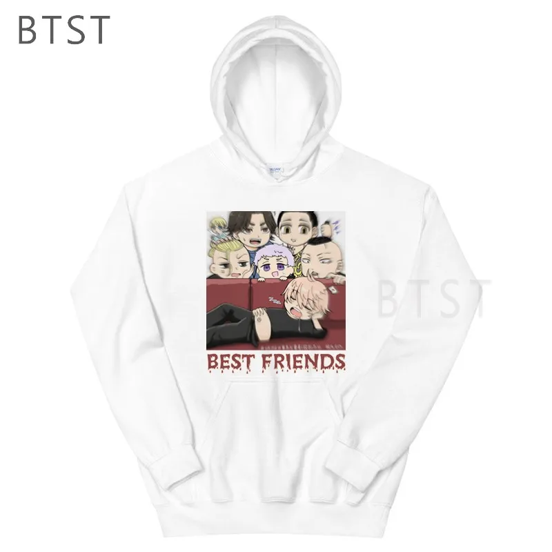 

Best Friends Tokyo Revengers 2022 Unisex Hoodie Men Ulzzang Anime Graphic Sweatshirts Harajuku Fashion Streetwear Tops Male 90s