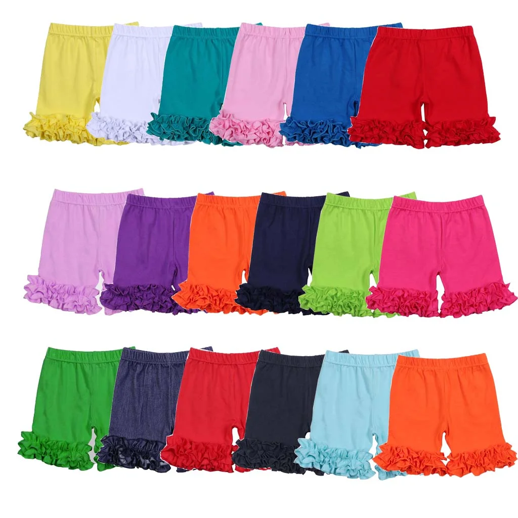 MUDBALA Toddler Kids Clothing Girls Bottoms Cotton Short Blank Icing Shorts For Baby Girl Ruffle Shorts