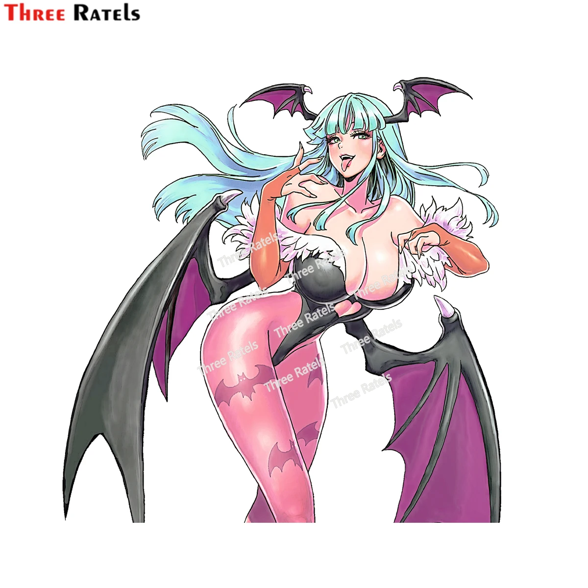 

Наклейки Three Ratels H246 вампир Bishoujo Morrigan aensland для мотоцикла Yamaha наклейки для ноутбука чемодана украшение