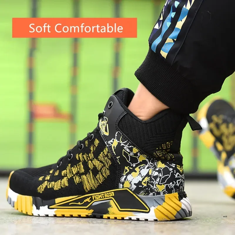 Защитная обувь большого размера 47 48 49 50 мужская неразрушимая дышащие рабочие