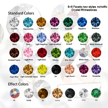 SW Diamante NO Hotfix CZ Rhinestone 8Big 8Small Strass SS10~SS34 DIY Elements Flat back Rhinestones For Nails Clothes Decoration