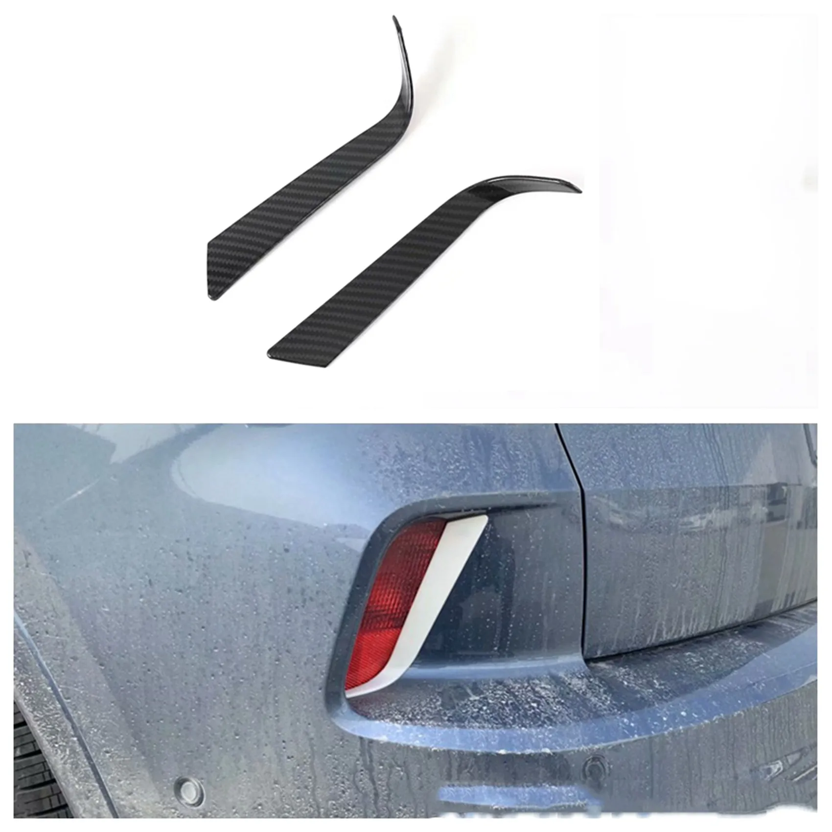 Автомобильный ABS углеродное волокно задний противотуманный фонарь для бровей