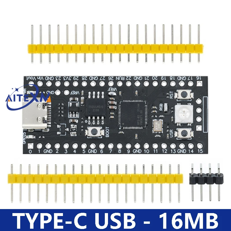 Raspberry Pi Pico Board RP2040 TYPE-C / MICRO Dual-Core 264KB ARM микрокомпьютеры с низкой мощностью