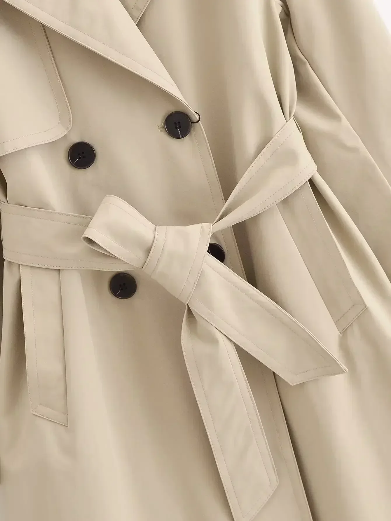 Женское новое модное украшение на пояс повседневное двубортное ветровка с