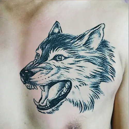 

Waterproof Wolf Tattoos Temporary Tattoo for Woman Men Fake Tattoo Stickers Lasting Wrist Arm Tottoo Art Tatuajes Temporales